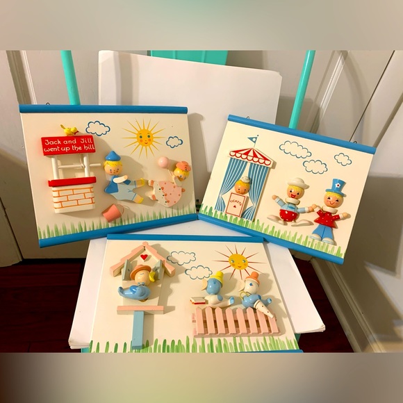 Vintage Other Vintage Irmi Nursery Originals Set Of 3 Wooden